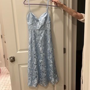 Light blue corset midi dress